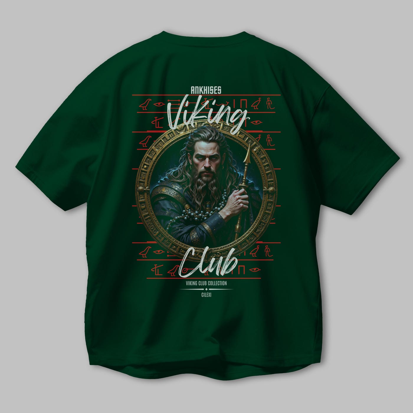 Viking Mitolojisi Serisi 12 Arka Baskılı Oversize t-shirt Erkek Kadın %100 Pamuk Bisiklet Yaka tişort