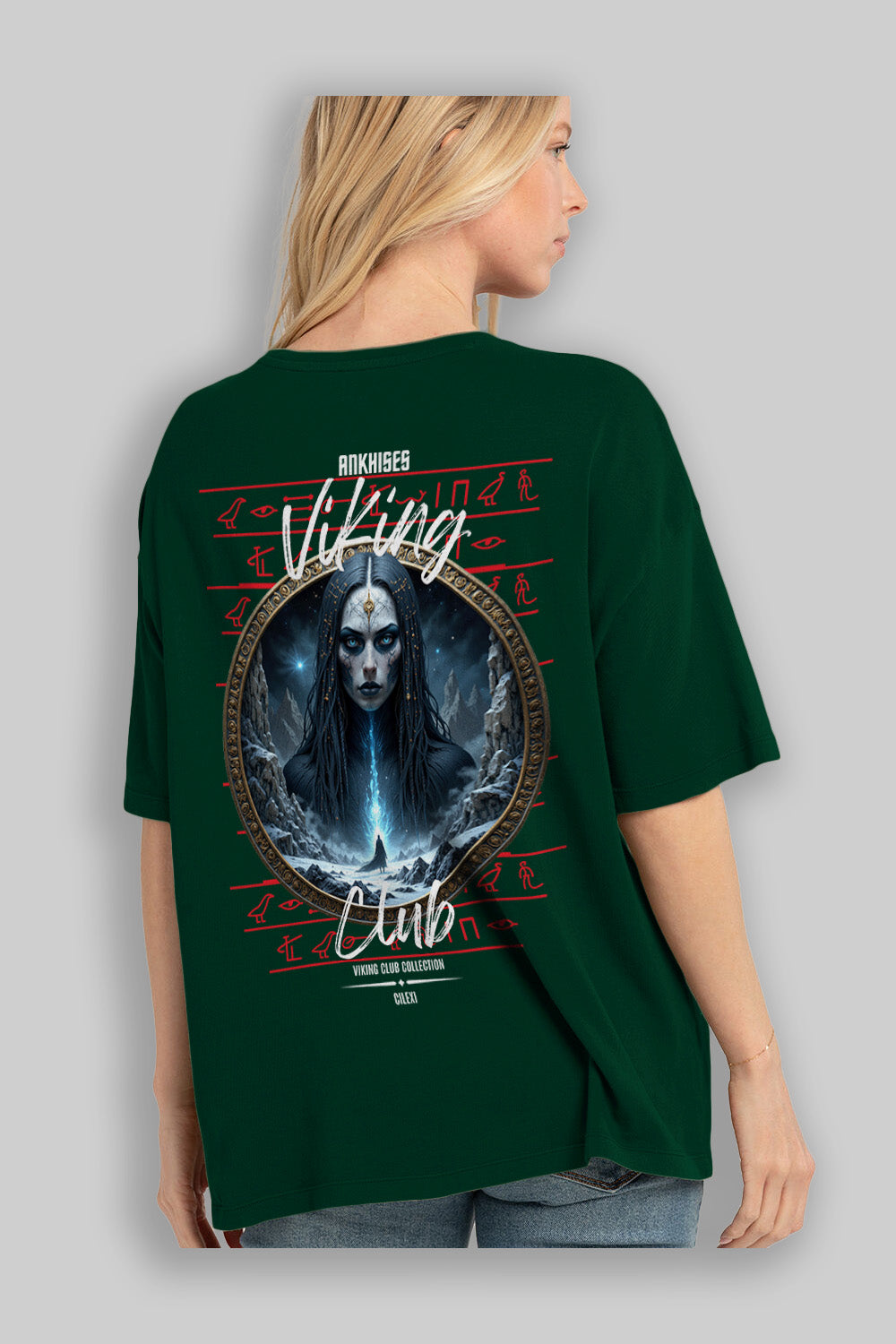 Viking Mitolojisi Serisi 11 Arka Baskılı Oversize t-shirt Erkek Kadın %100 Pamuk Bisiklet Yaka tişort