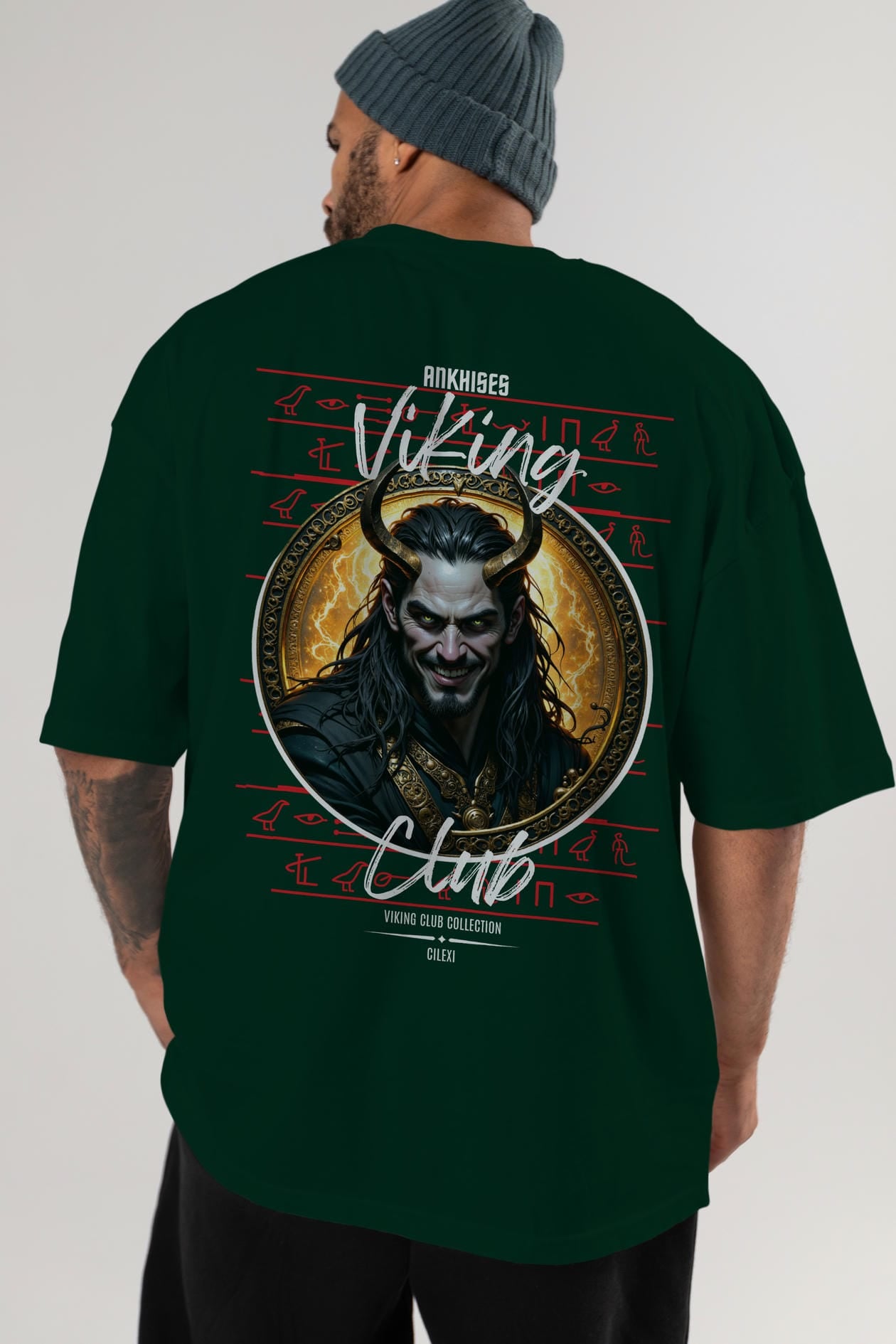 Loke 1 Baskılı Oversize t-shirt Erkek Kadın %100 Pamuk Bisiklet Yaka tişort
