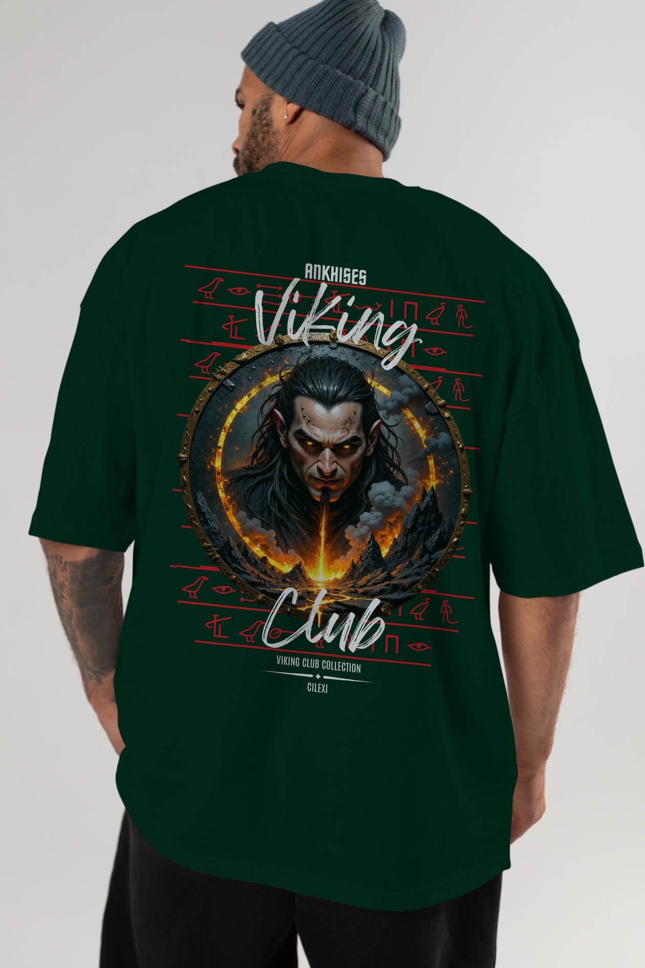 Loke 2 Arka Baskılı Oversize t-shirt Erkek Kadın %100 Pamuk Bisiklet Yaka tişort