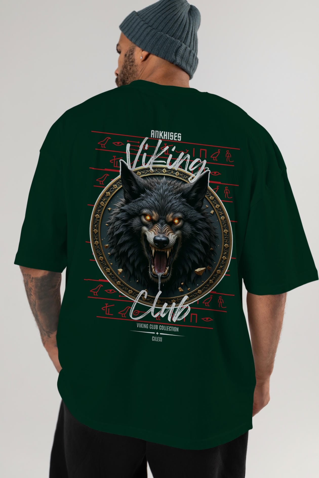 Viking Mitolojisi Serisi 27 Arka Baskılı Oversize t-shirt Erkek Kadın %100 Pamuk Bisiklet Yaka tişort