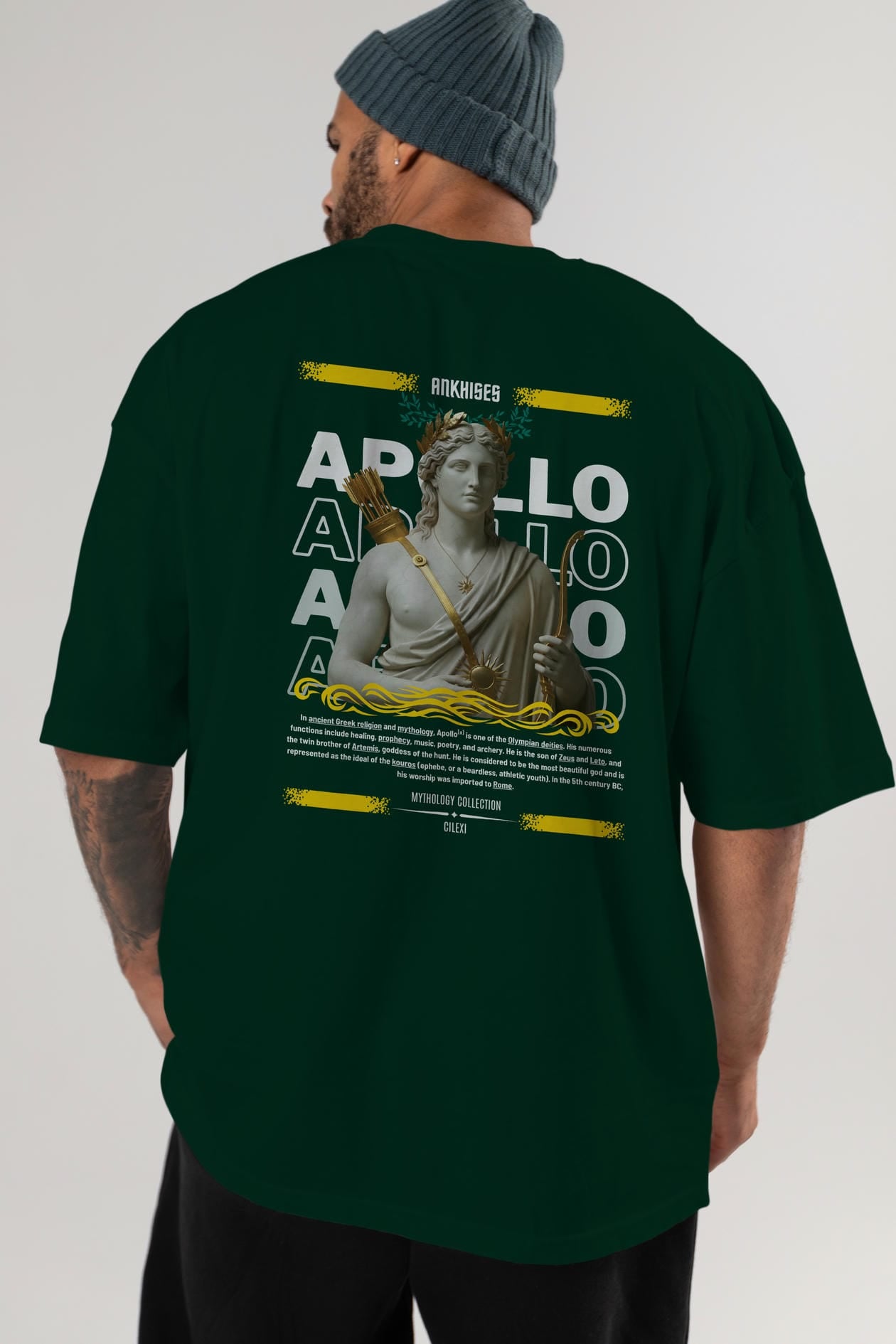 Apollo 2 Arka Baskılı Oversize t-shirt Erkek Kadın %100 Pamuk Bisiklet Yaka tişort