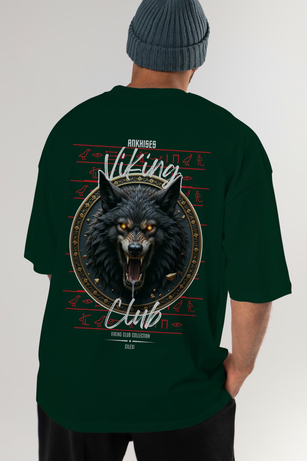 Viking Mitolojisi Serisi 27 Arka Baskılı Oversize t-shirt Erkek Kadın %100 Pamuk Bisiklet Yaka tişort