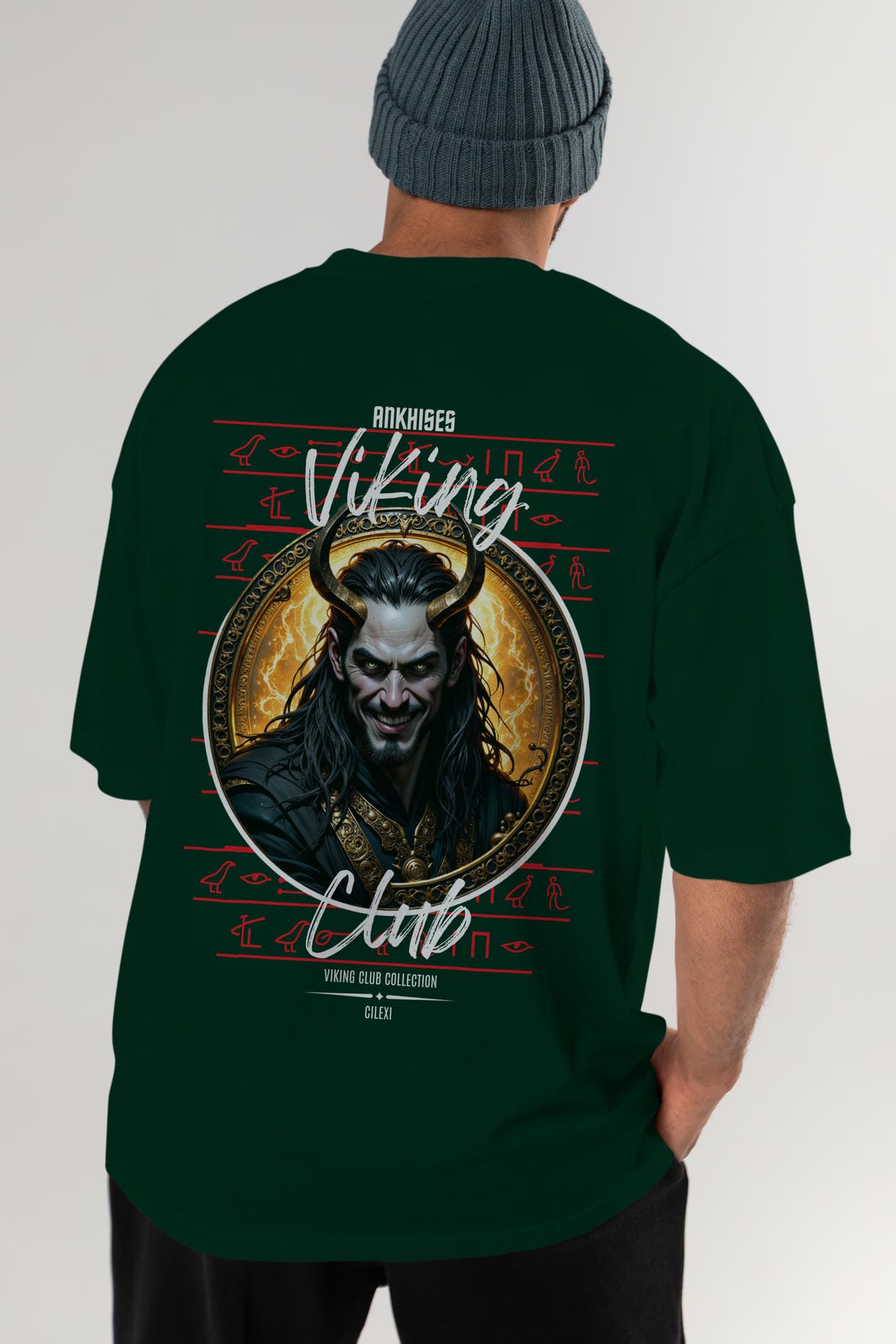 Loke 1 Baskılı Oversize t-shirt Erkek Kadın %100 Pamuk Bisiklet Yaka tişort