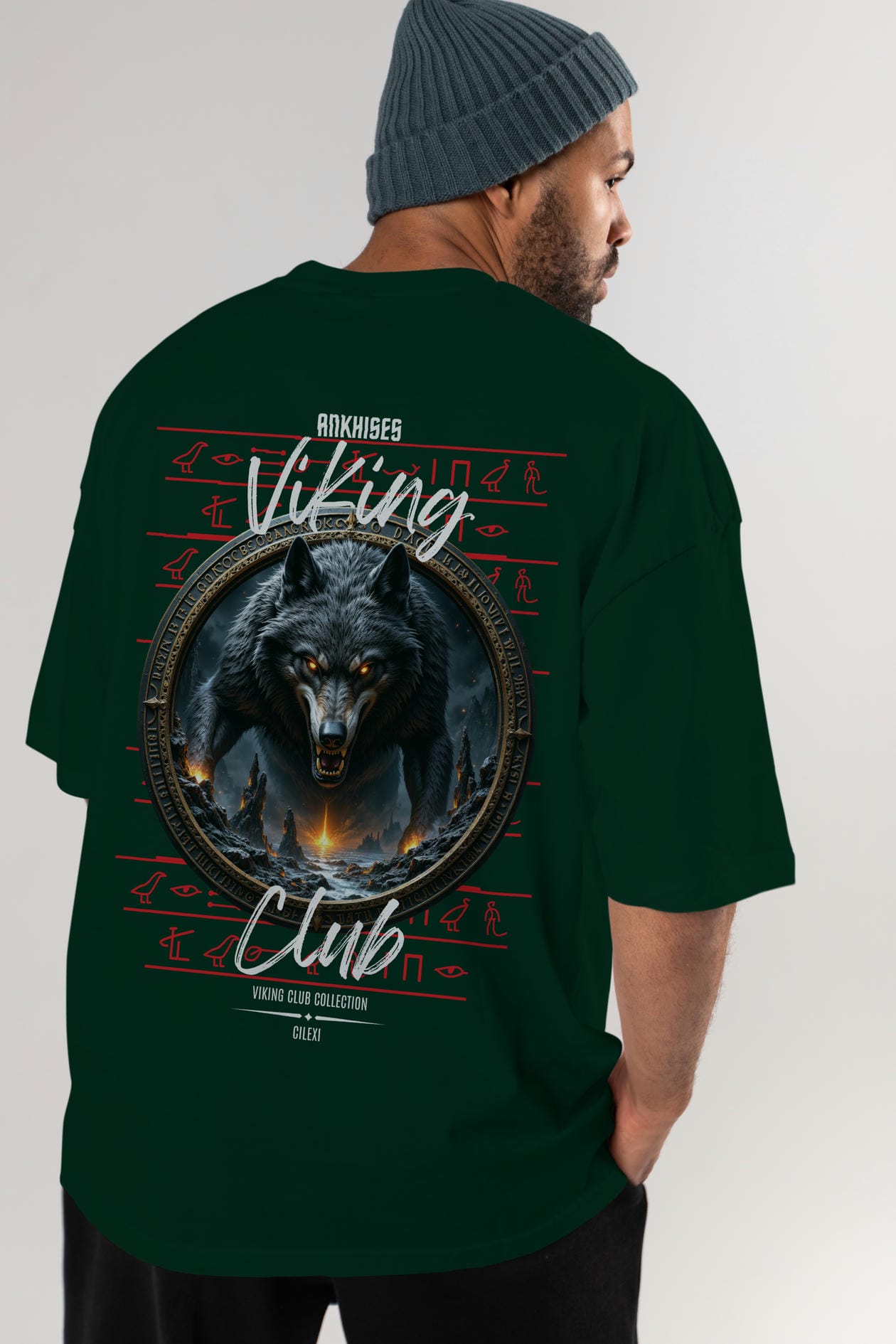 Viking Mitolojisi Serisi 28 Arka Baskılı Oversize t-shirt Erkek Kadın %100 Pamuk Bisiklet Yaka tişort