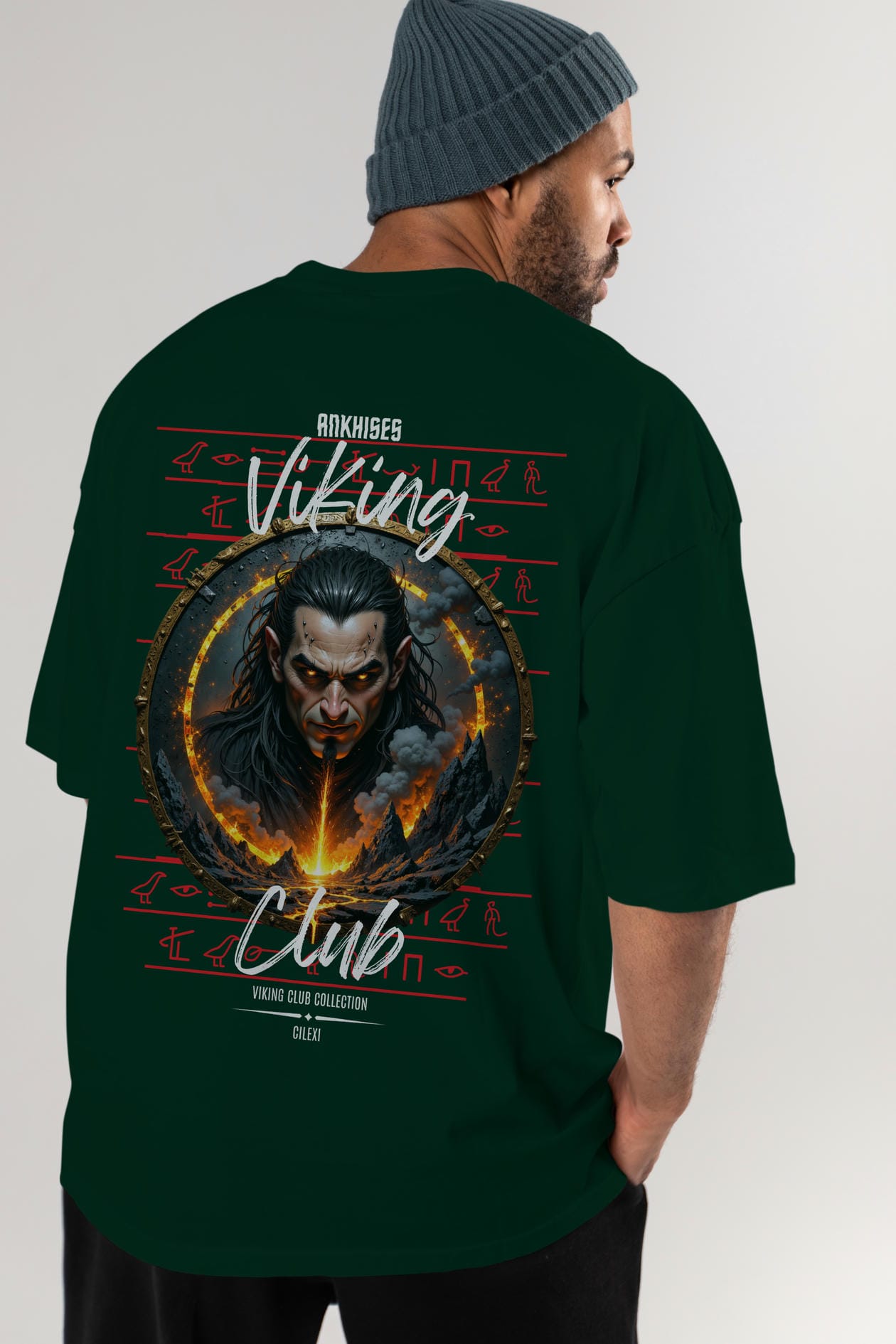 Loke 2 Arka Baskılı Oversize t-shirt Erkek Kadın %100 Pamuk Bisiklet Yaka tişort